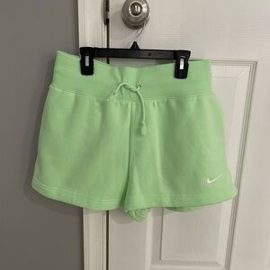 Nike Light Green Athletic Shorts with Drawstring